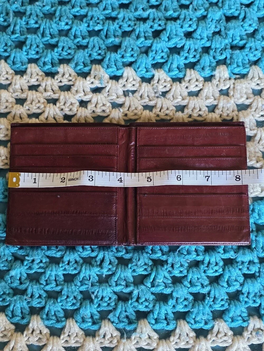 Mens Brown Leather Bi Fold Wallet Never Used